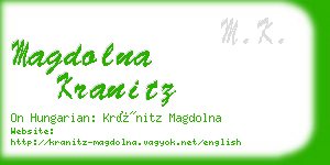 magdolna kranitz business card